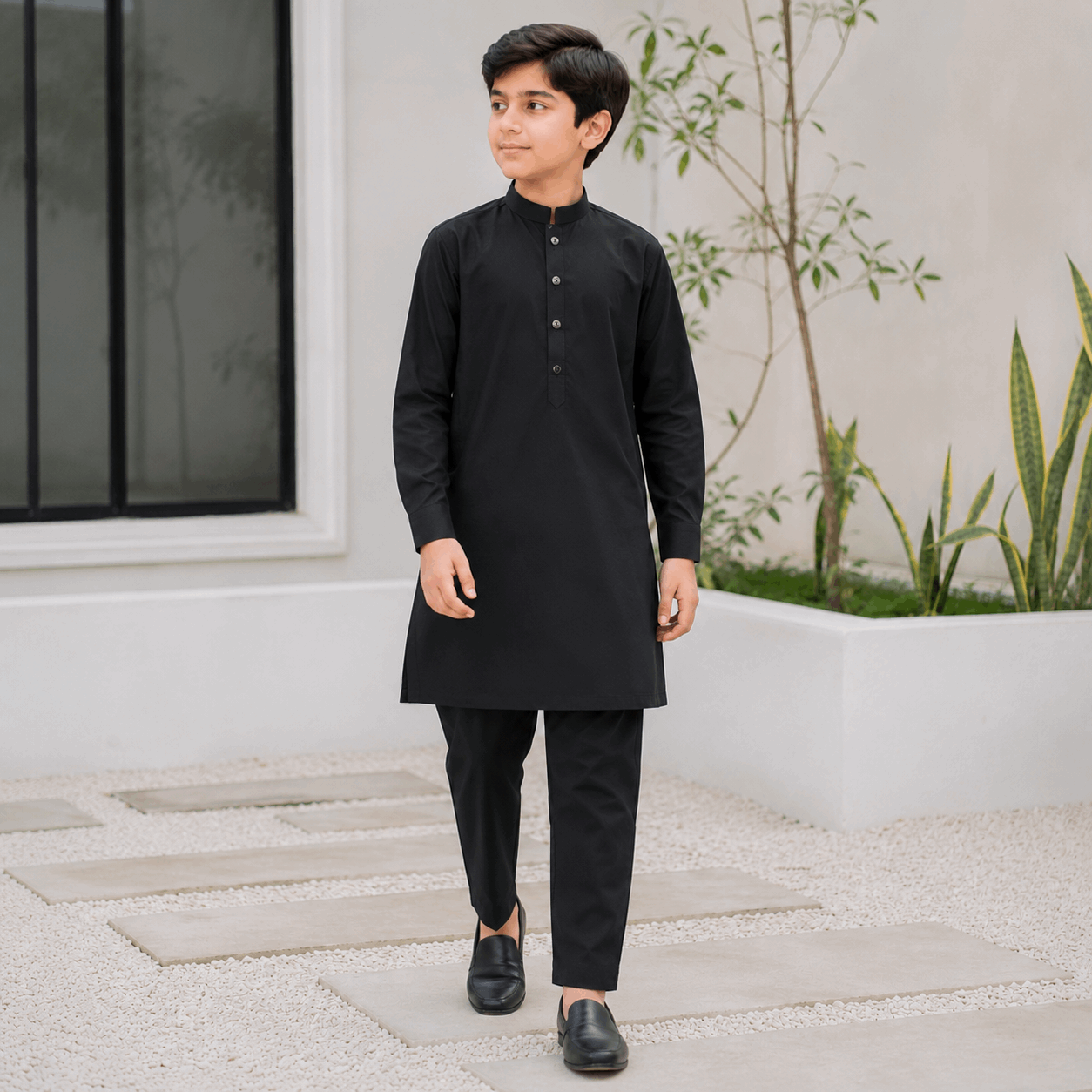 Jet Black Premium Kurta Pajama/Shalwar