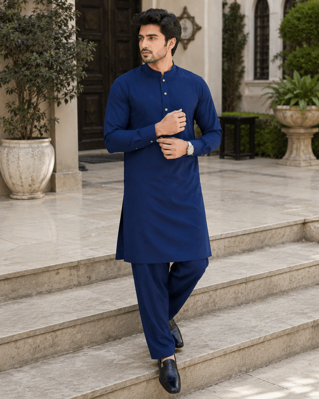 Deep Royal Blue Premium Kurta Pajama/Shalwar