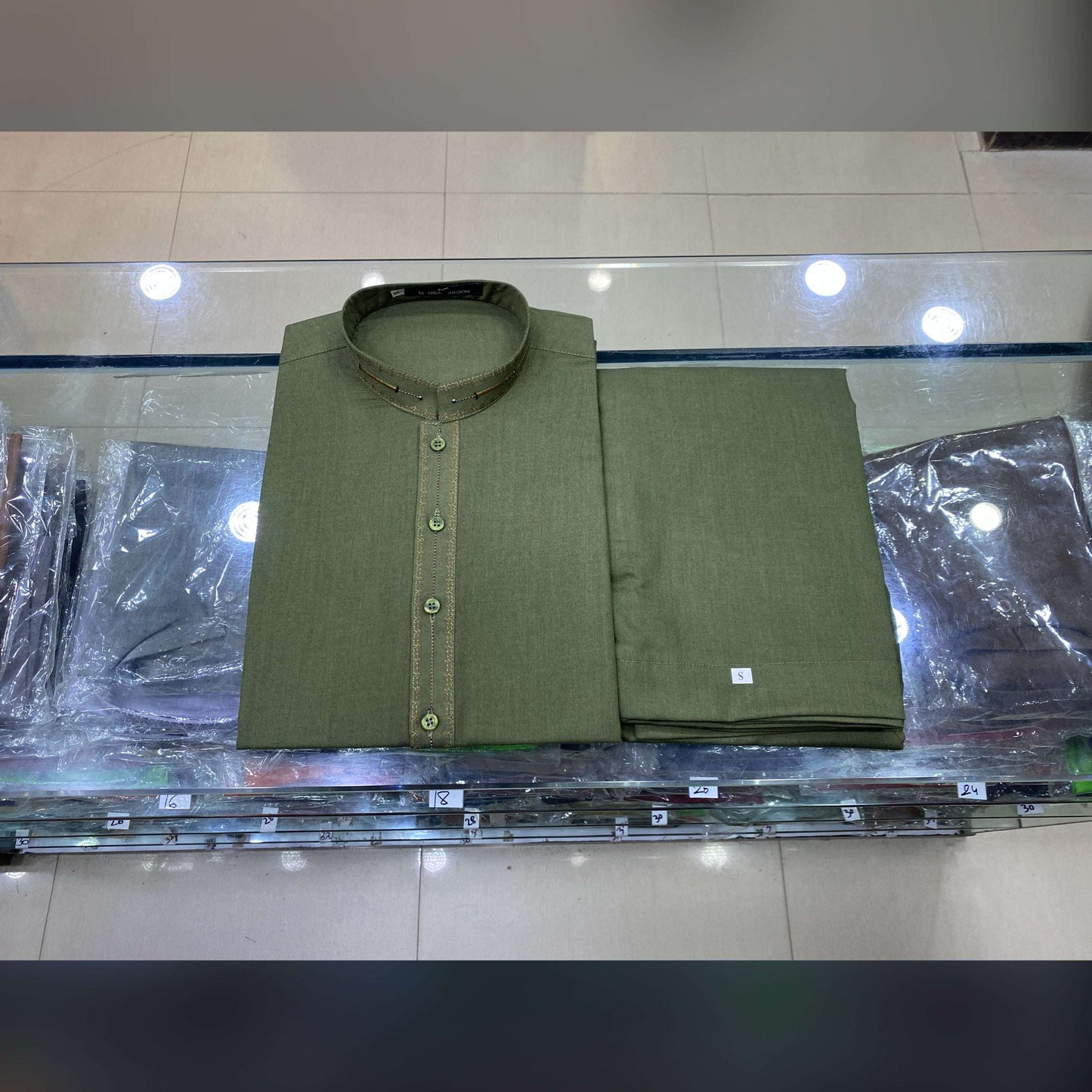 Mint Green Embroidered Kurta Pajama/Shalwar