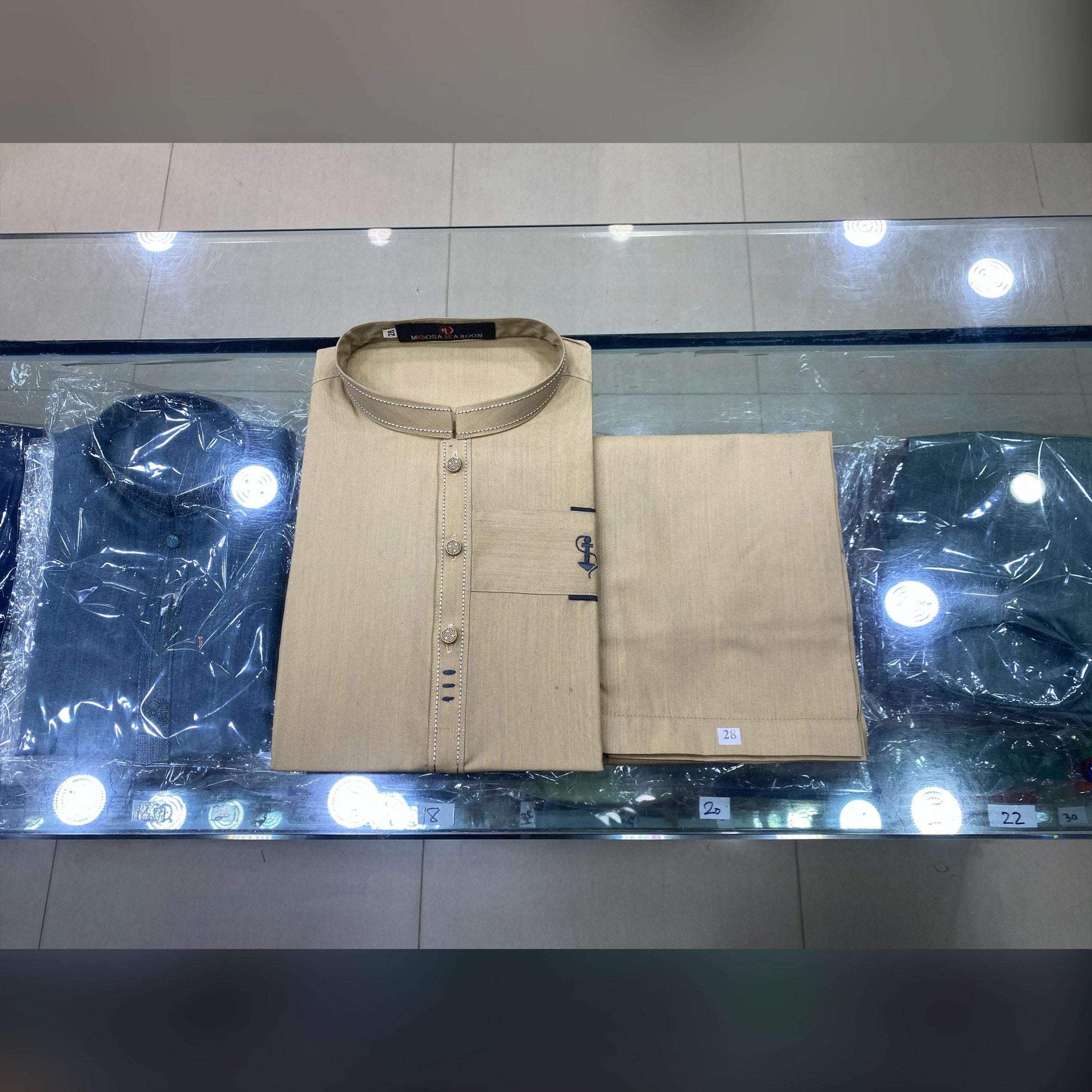 Sand Beige Designing Kurta Pajama/Shalwar