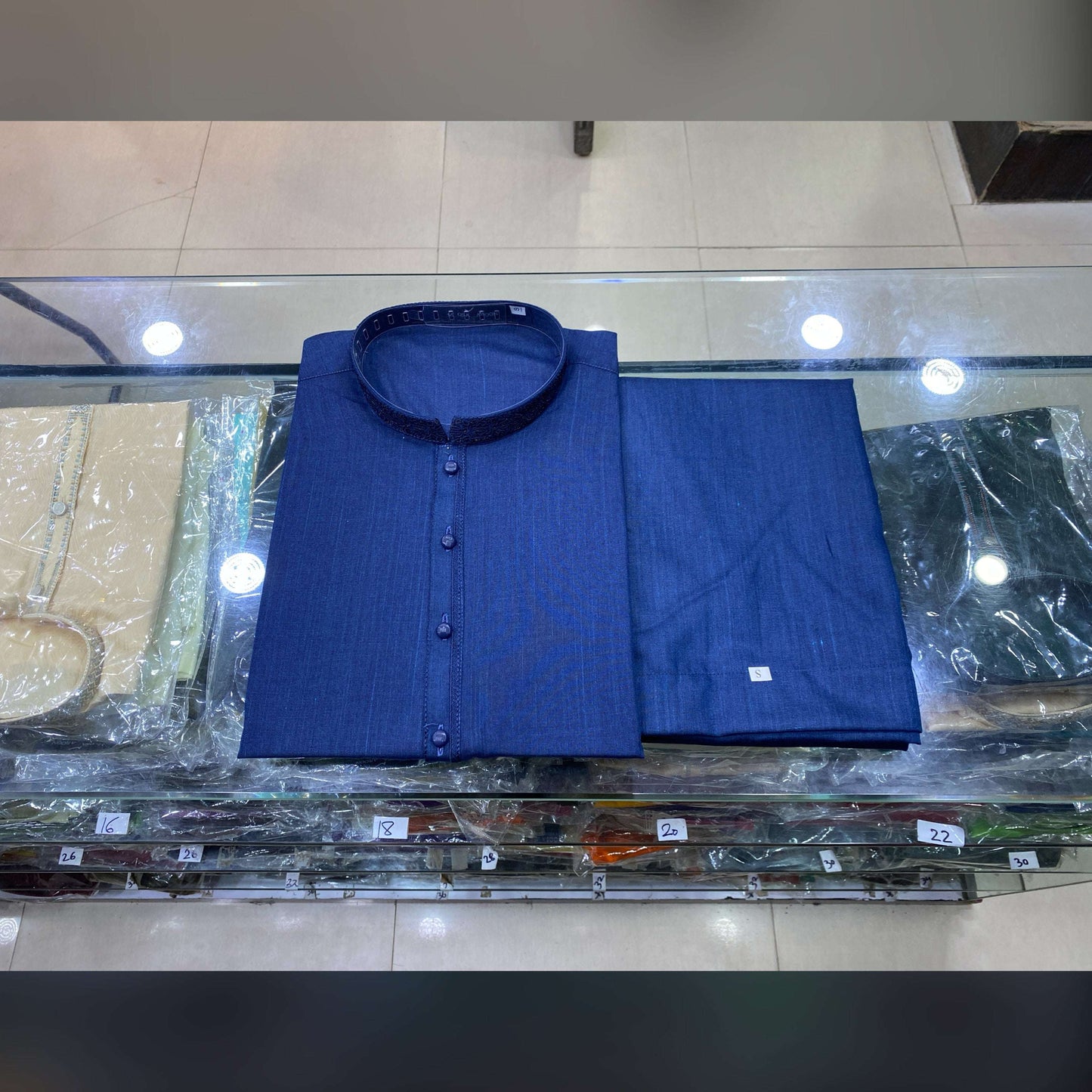 Royal Blue Embroidered Kurta Pajama/Shalwar