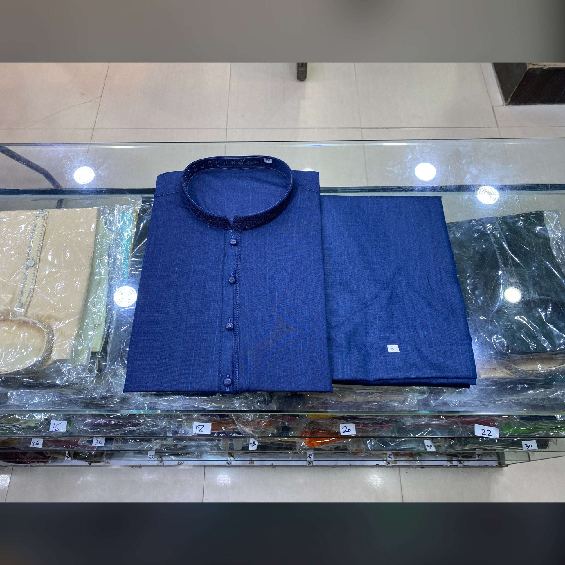 Royal Blue Embroidered Kurta Pajama/Shalwar