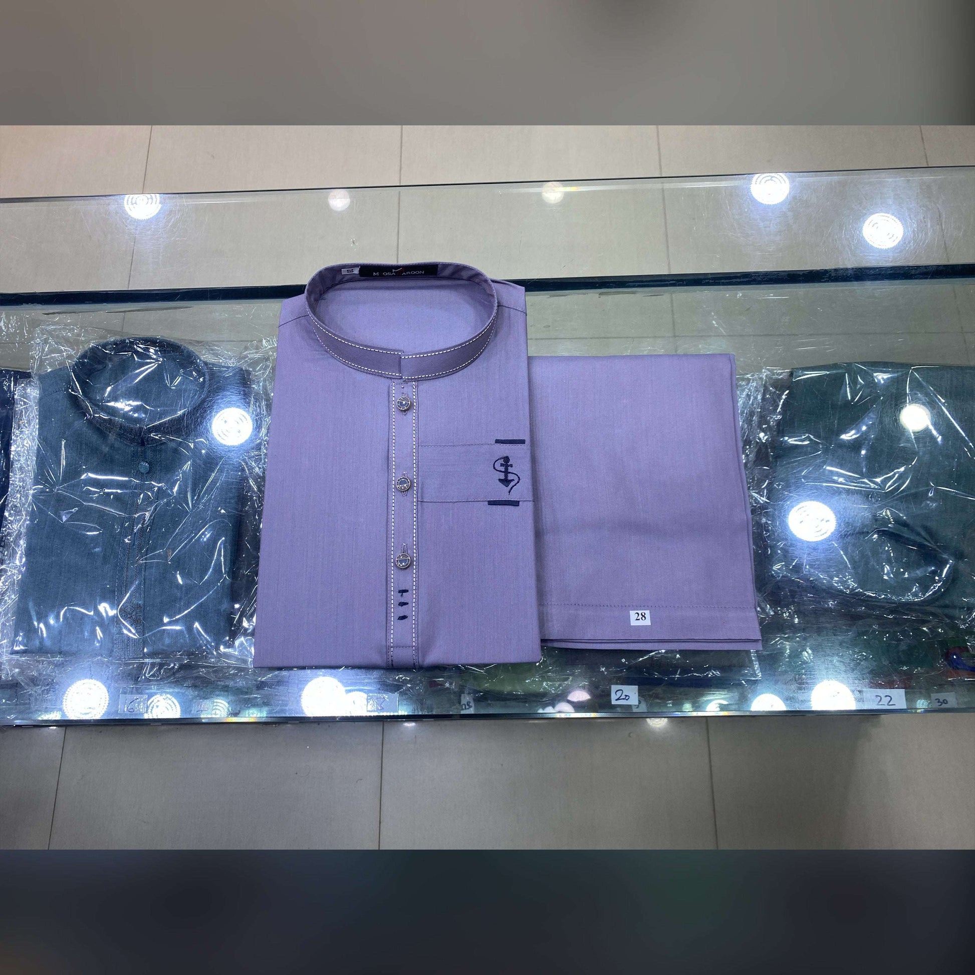 Soft Lilac Designing Kurta Pajama/Shalwar