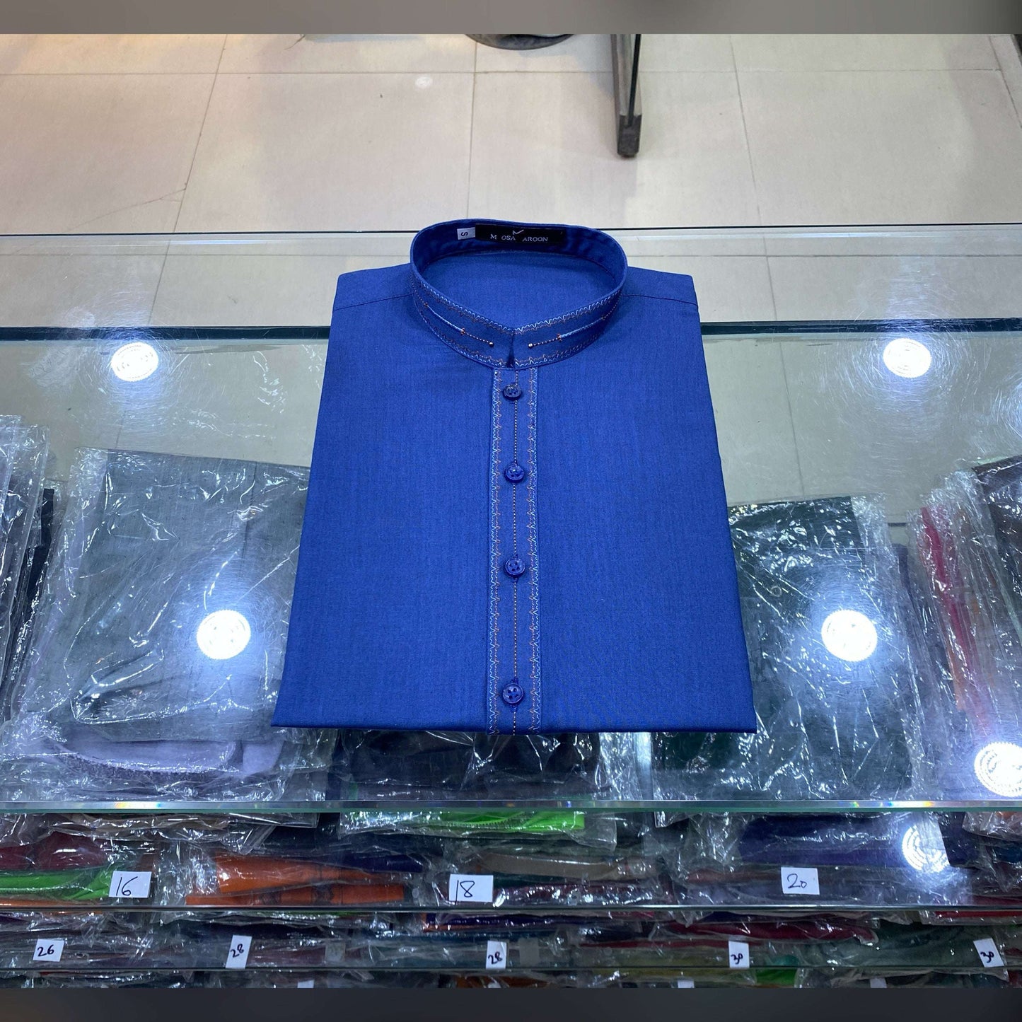 Royal Blue Embroidered Kurta Pajama/Shalwar