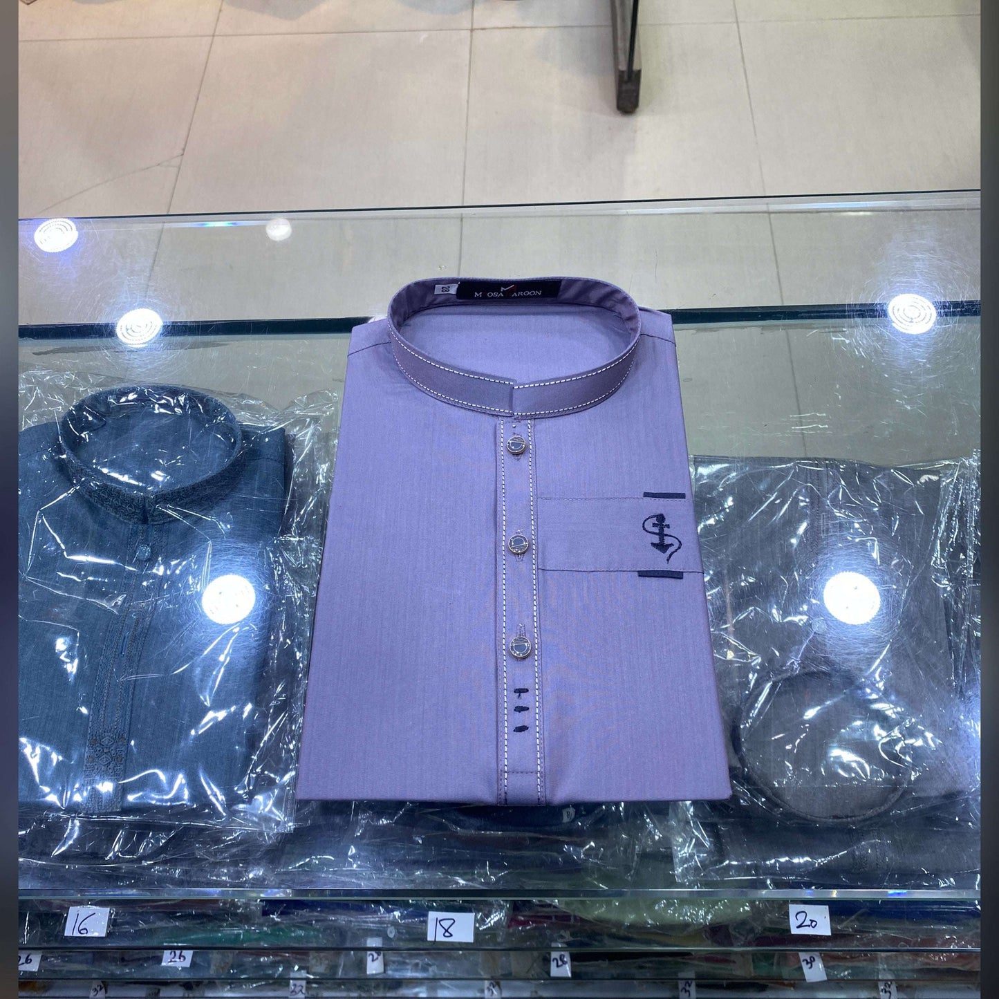 Soft Lilac Designing Kurta Pajama/Shalwar