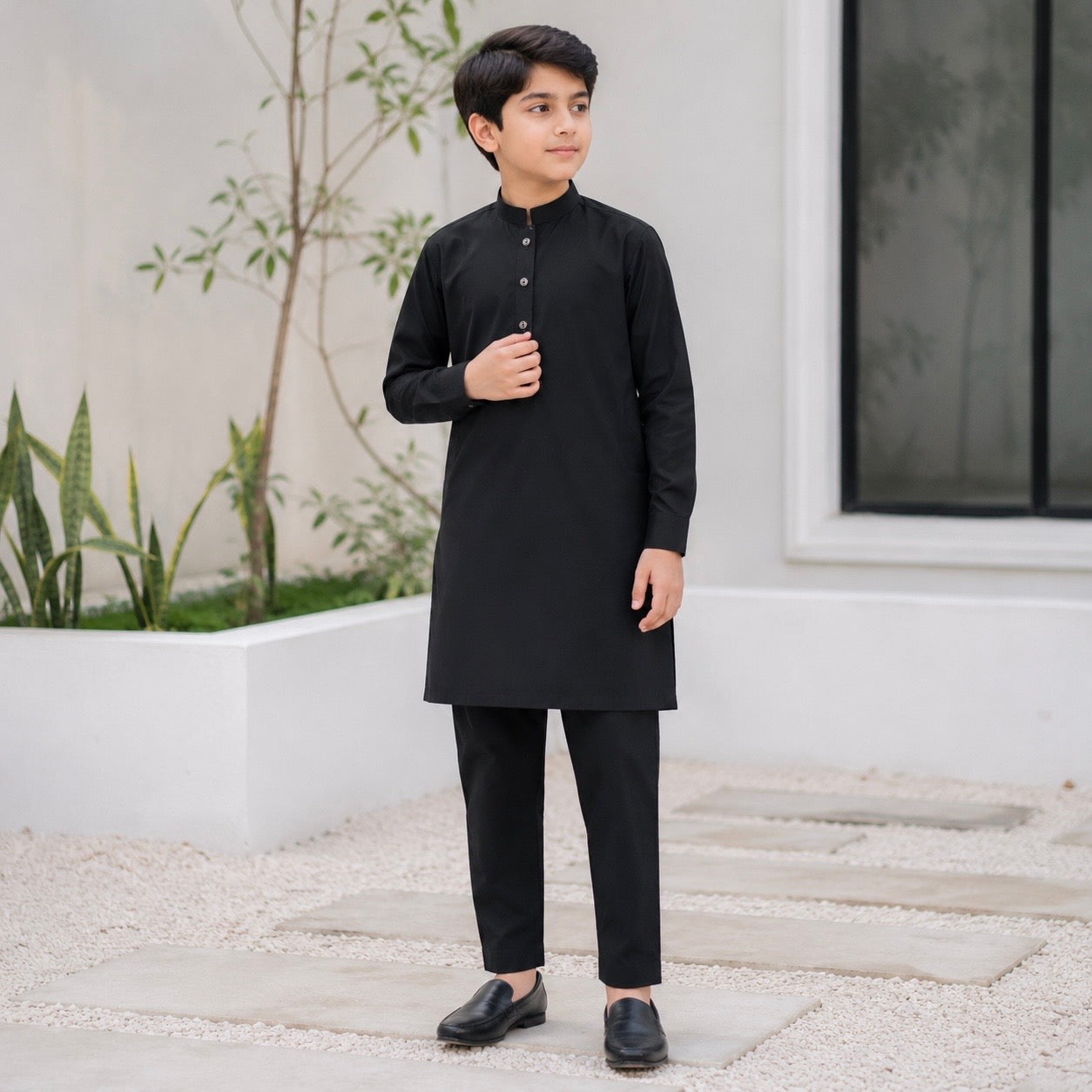 Jet Black Premium Kurta Pajama/Shalwar
