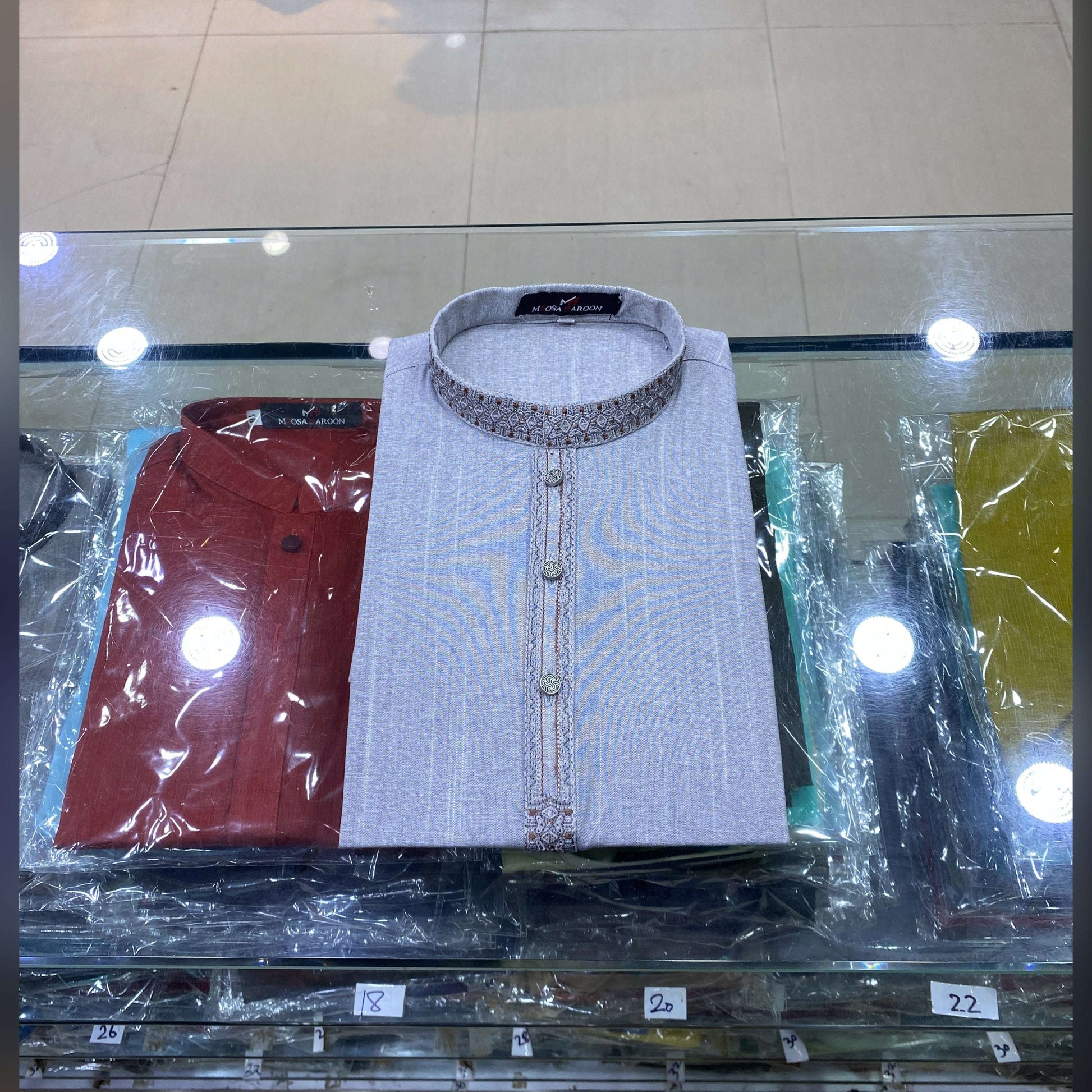 Ash Grey Embroidered Kurta Pajama/Shalwar